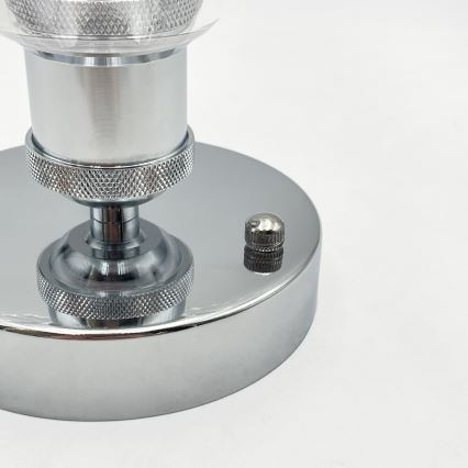 Накладная потолочная люстра TRISH 1xE27/15W/230V глянцевый хром/прозрачное стекло
