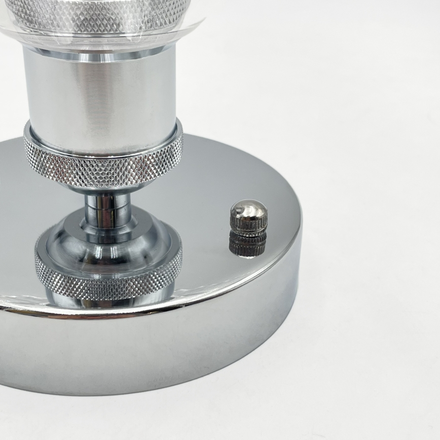 Накладная потолочная люстра TRISH 1xE27/15W/230V глянцевый хром/прозрачное стекло