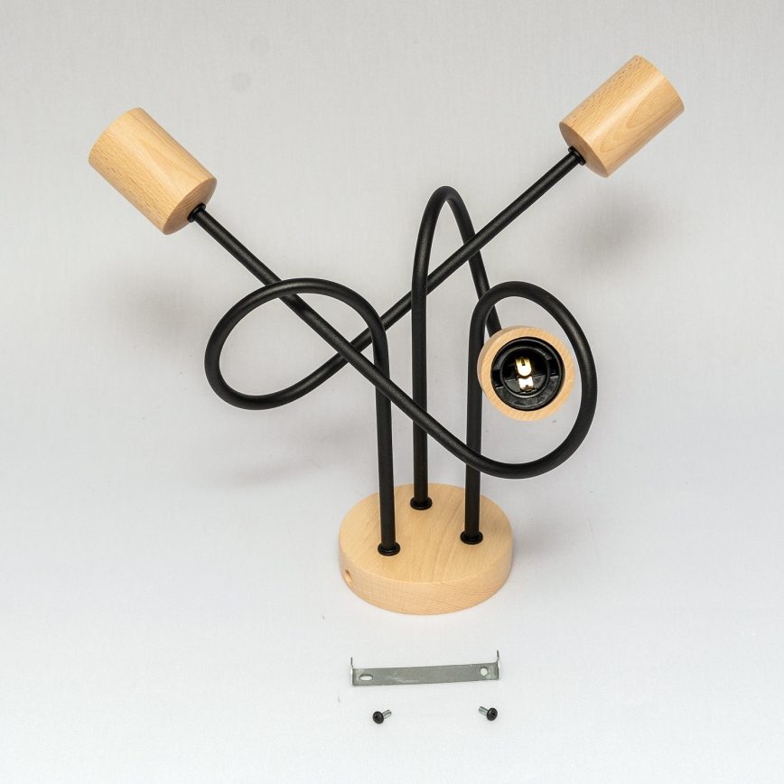 Накладная потолочная люстра OXFORD 3xE27/15W/230V сосна/черный