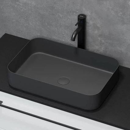 Накладная раковина LJORDAL 52x34 cm сталь/чёрный