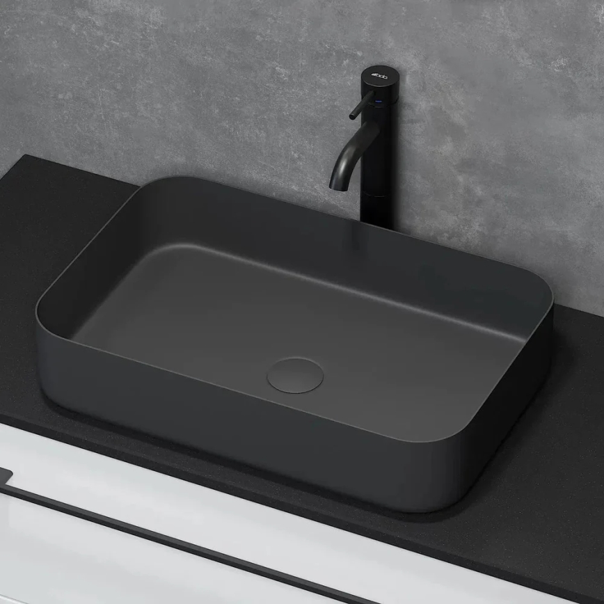 Накладная раковина LJORDAL 52x34 cm сталь/чёрный