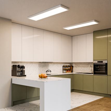 Накладная светодиодная панель 60 Вт, 230 В, 30×120 см, белая