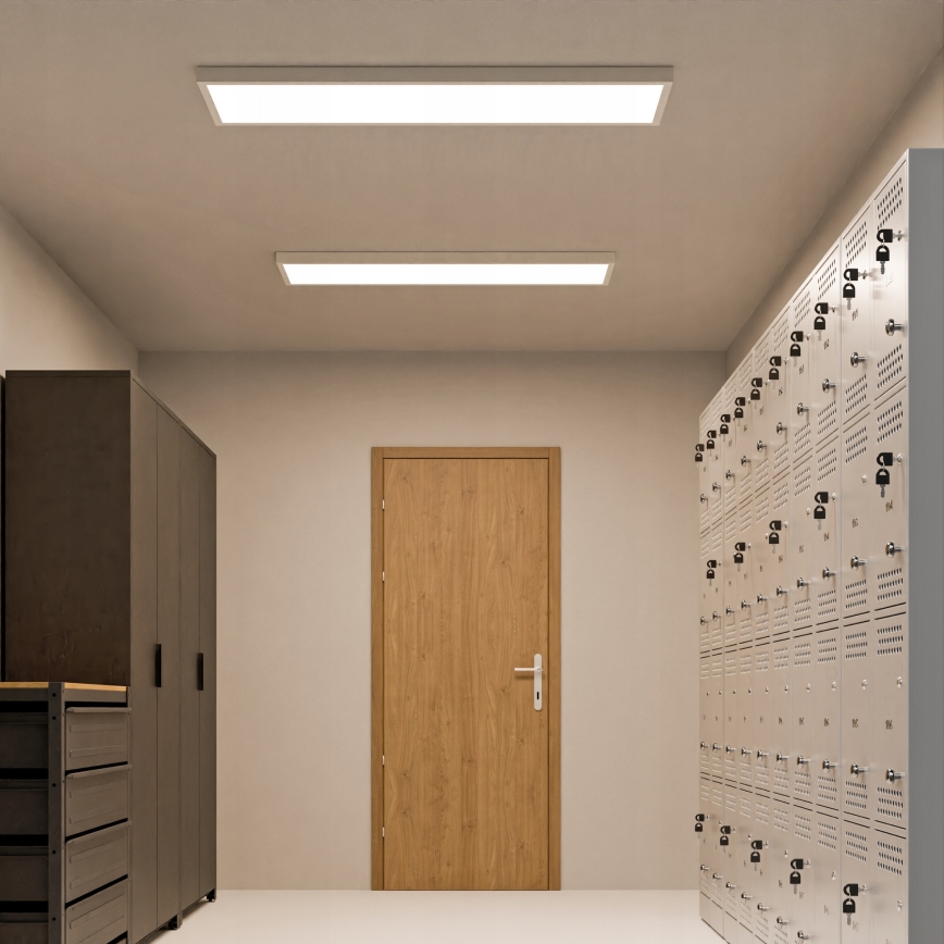 Накладная светодиодная панель 60 Вт, 230 В, 30×120 см, белая