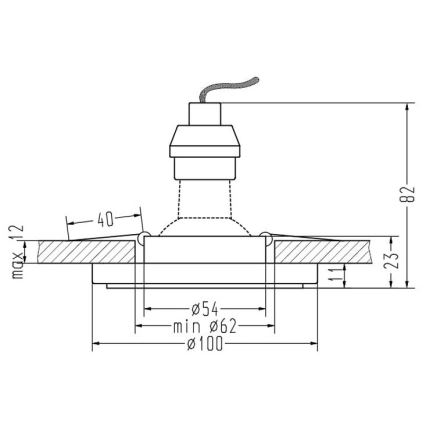 Накладний світильник EYE 1xGU10/35W/230V