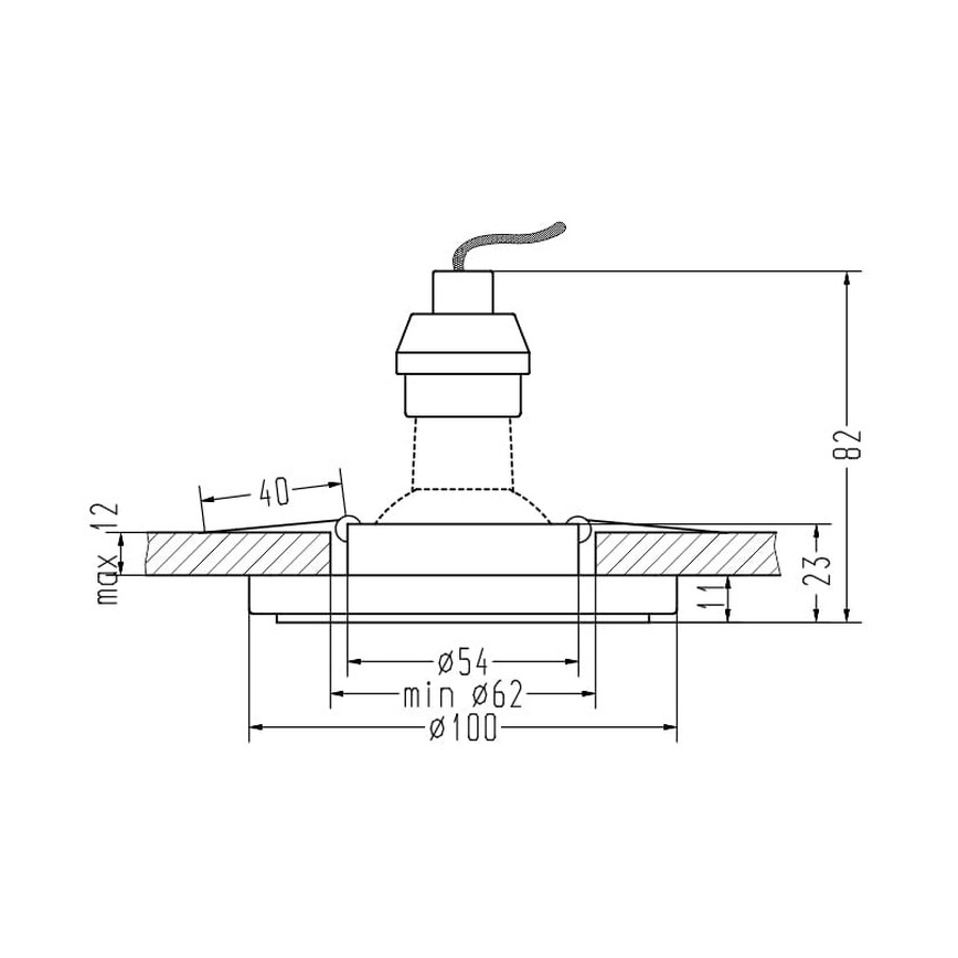 Накладний світильник EYE 1xGU10/35W/230V