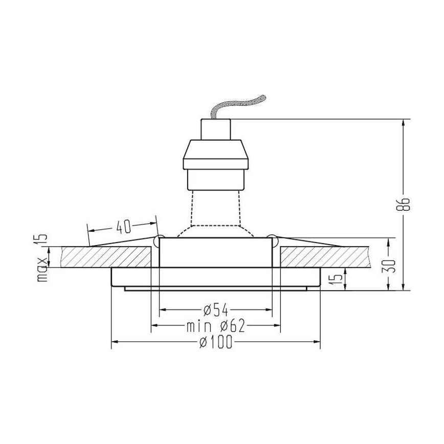 Накладний світильник EYE 1xGU10/35W/230V