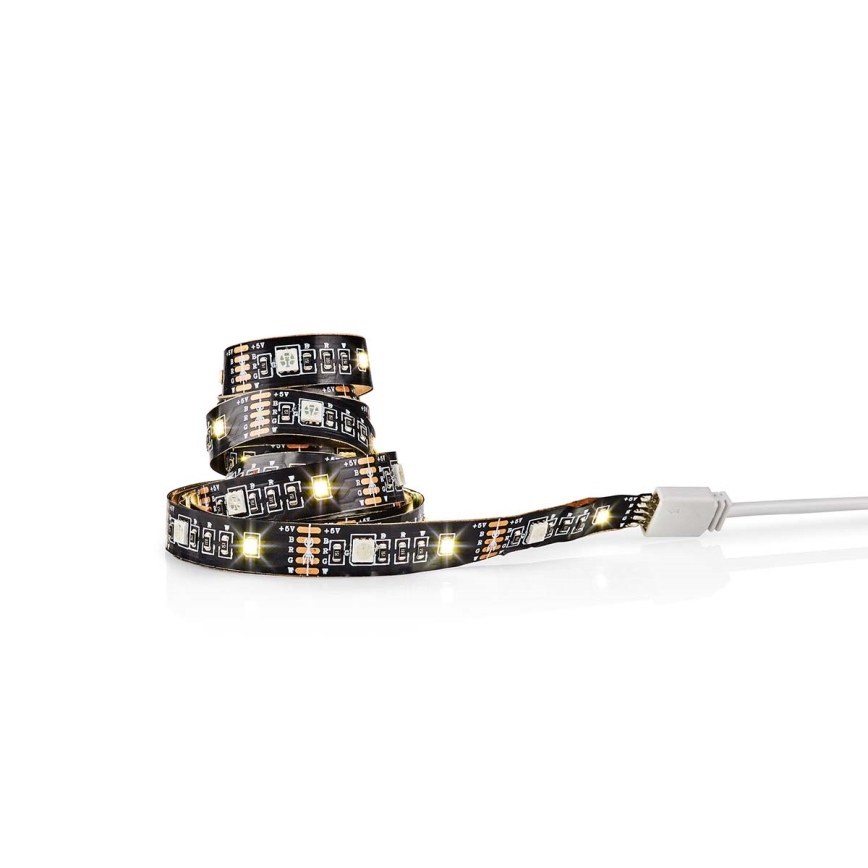 RGB Світлодіодна стрічка з регулюванням яскравості SmartLife 2,4м LED/4W/5V