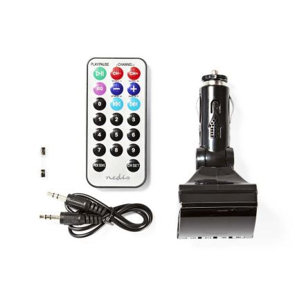 Nedis CATR200BK - Автомобильный FM-трансмиттер MP3/12V + дистанционное управление