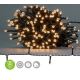 Светодиодная уличная рождественская гирлянда 192xLED/7 режимов/3xAA 14,9м IP44 теплый белый