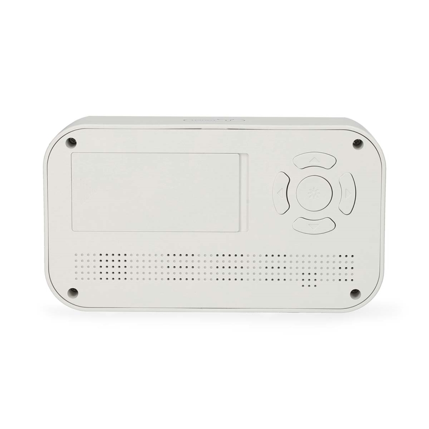 Цифровий годинник з будильником, термометром і гігрометром 2xAA білий