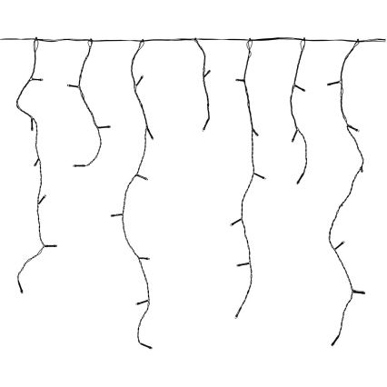 Светодиодная уличная рождественская гирлянда-водопад 180xLED/7 режимов 10,9м IP44 теплый белый