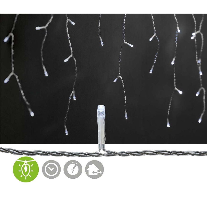 LED уличный световой занавес, 360 светодиодов, 7 режимов, 14 м, IP44, холодный белый