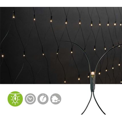 Светодиодная рождественская гирлянда-водопад 160xLED/7 режимов 5м IP44 теплый белый