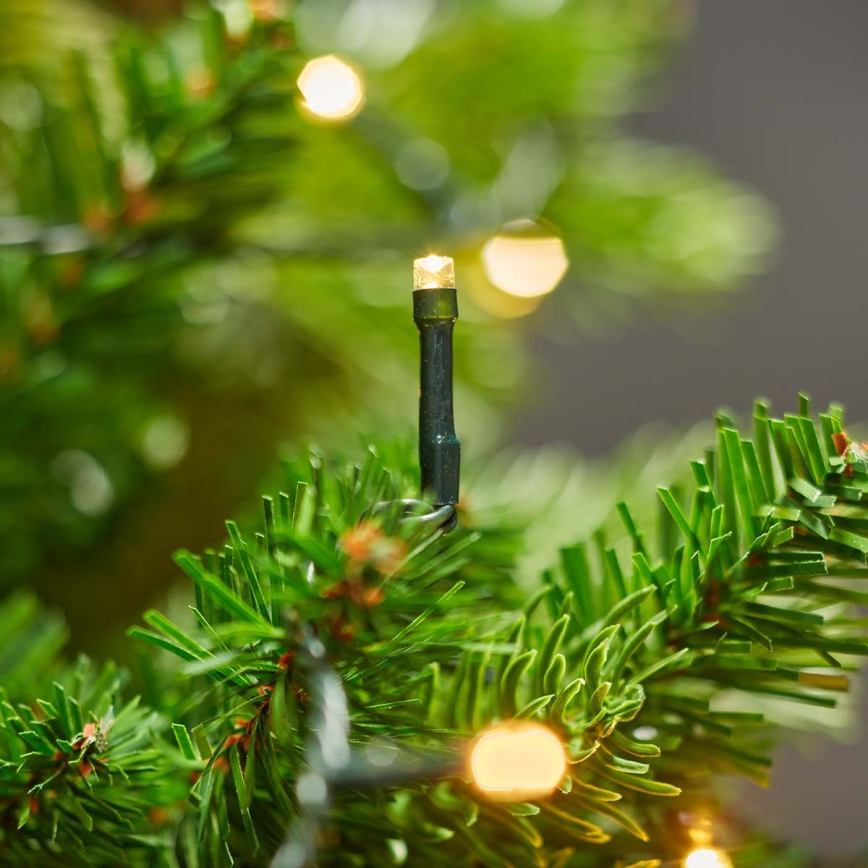 LED-гирлянда уличная, 180 светодиодов, 7 режимов, 16,5 м, IP44, тёплый белый