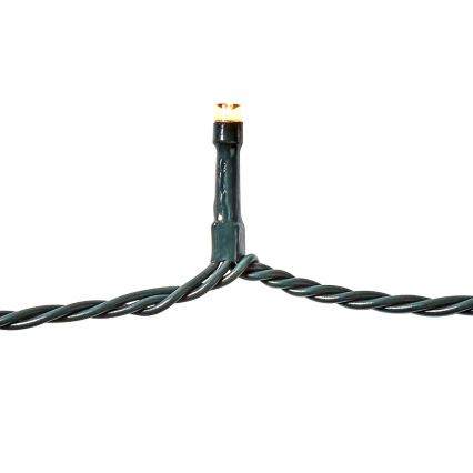 LED-гирлянда уличная, 180 светодиодов, 7 режимов, 16,5 м, IP44, тёплый белый