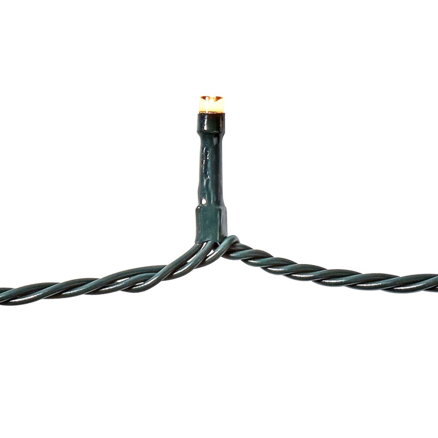 LED-гирлянда уличная, 180 светодиодов, 7 режимов, 16,5 м, IP44, тёплый белый