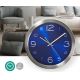 Настенные часы 1xAA/1,5V нержавеющая сталь 30 см синий