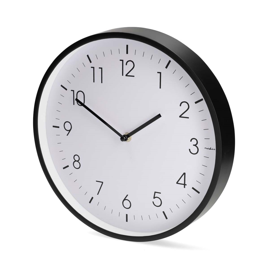 Настенные часы, диаметр 30,8 см, 1xAA, черные