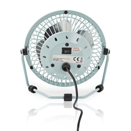 Вентилятор настільний 3W/USB 10 см синій