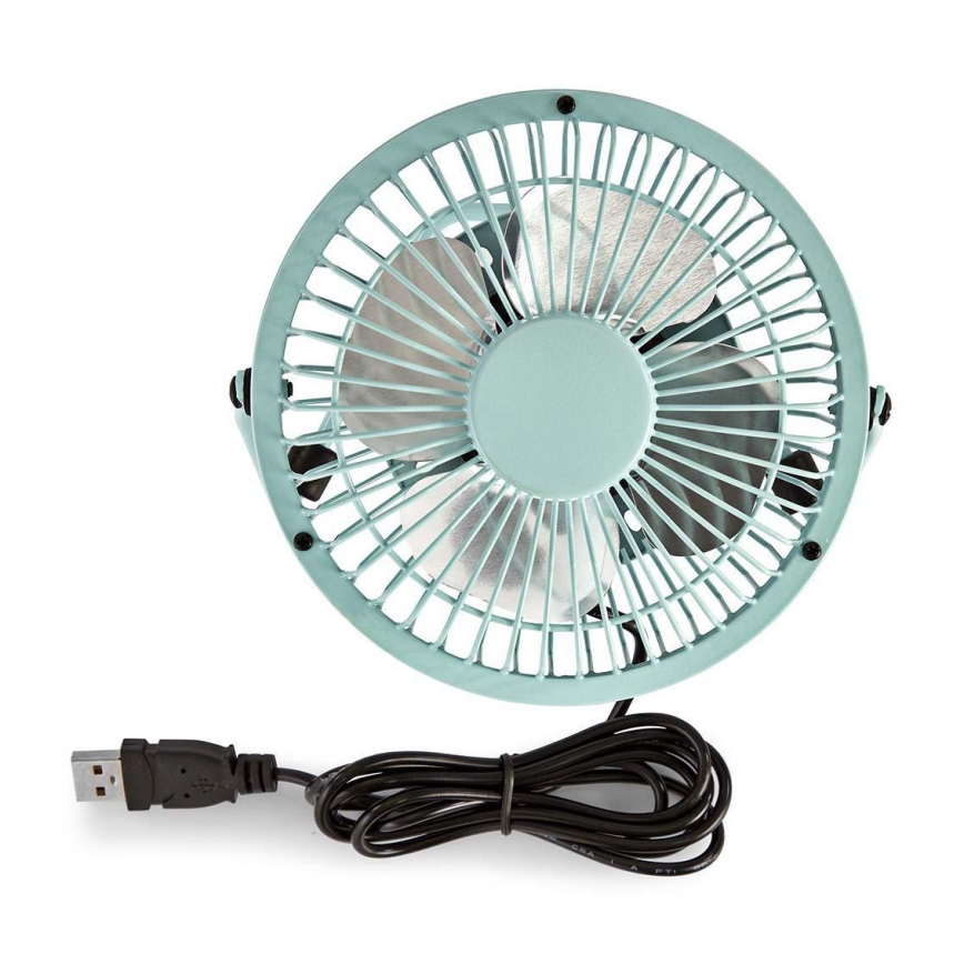 Вентилятор настільний 3W/USB 10 см синій