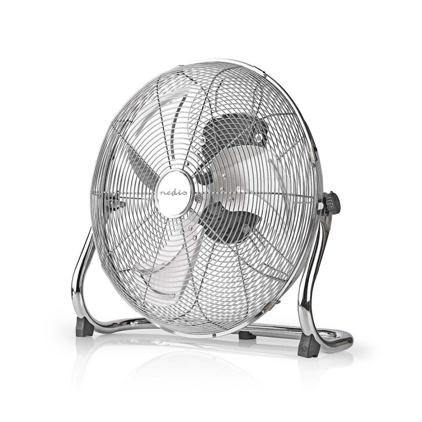 Підлоговий вентилятор 80W/230V глянцевий хром