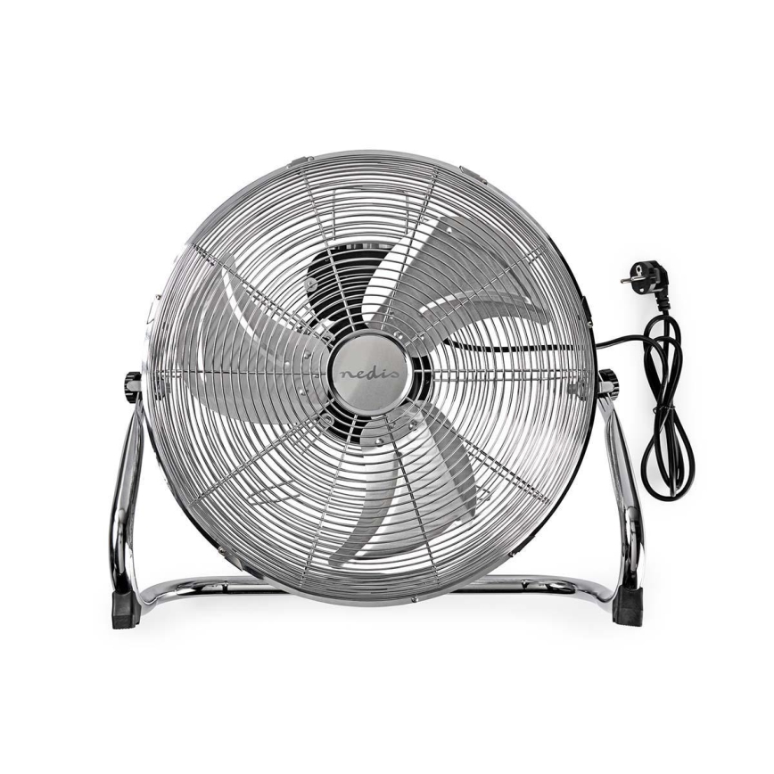 Підлоговий вентилятор 80W/230V глянцевий хром