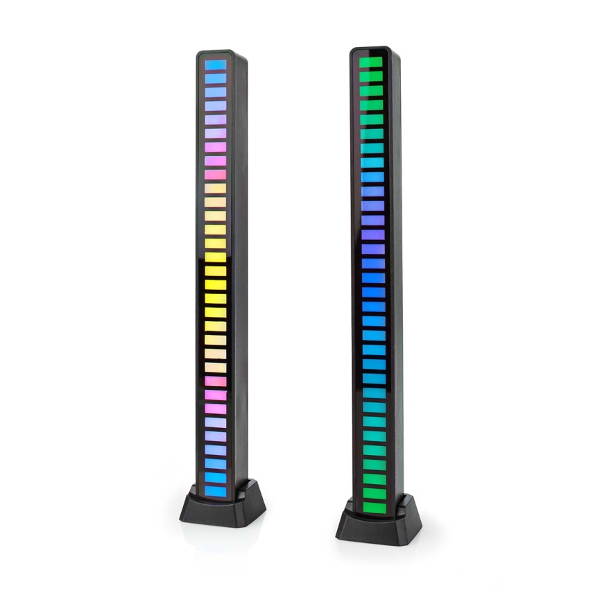 НАБОР 2x Светодиодная аккумуляторная настольная RGB-лампа LED/250 mAh