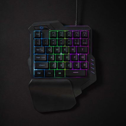 Ігрова клавіатура для однієї руки з LED RGB підсвіткою 5V