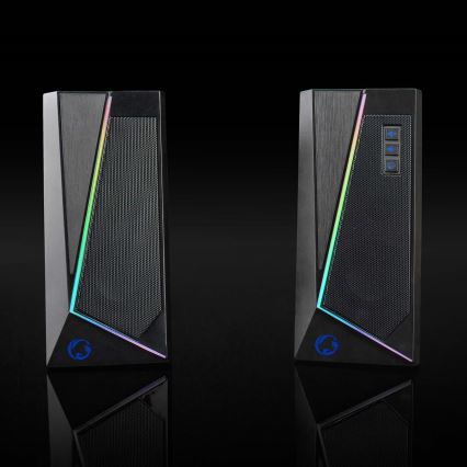 НАБОР 2x Геймерская колонка со светодиодной RGB-подсветкой 18W/5V