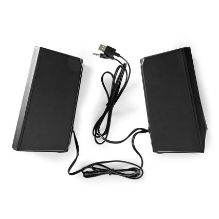 НАБОР 2x Геймерская колонка со светодиодной RGB-подсветкой 18W/5V