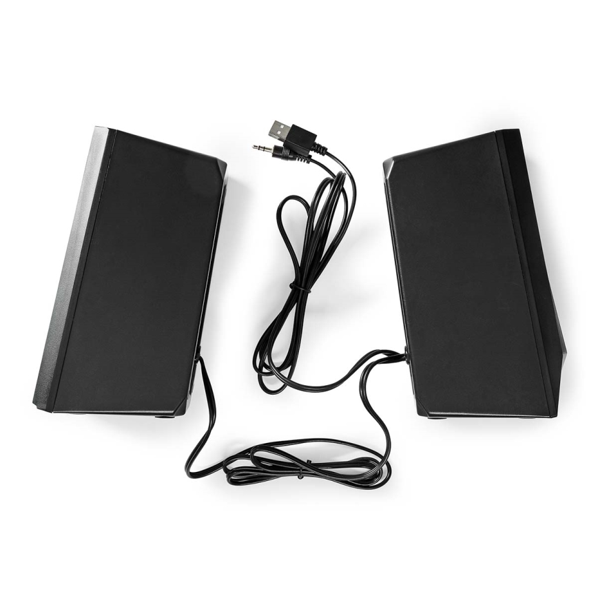 НАБОР 2x Геймерская колонка со светодиодной RGB-подсветкой 18W/5V