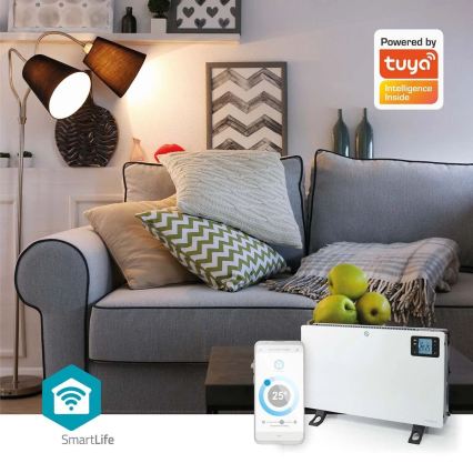 Електричний обігрівач/конвектор 750/1250/2000W/230V Wi-Fi Tuya + пульт дистанційного керування