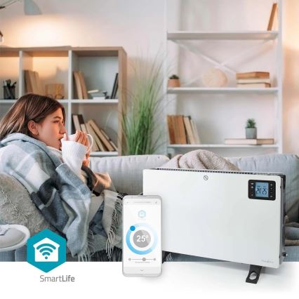 Електричний обігрівач/конвектор 750/1250/2000W/230V Wi-Fi Tuya + пульт дистанційного керування