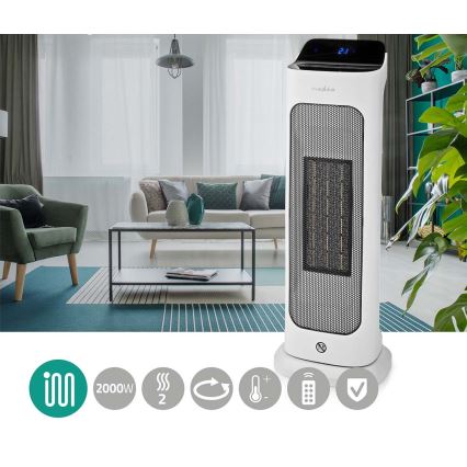 Тепловентилятор керамический 1400/2000W/230V + дистанционное управление