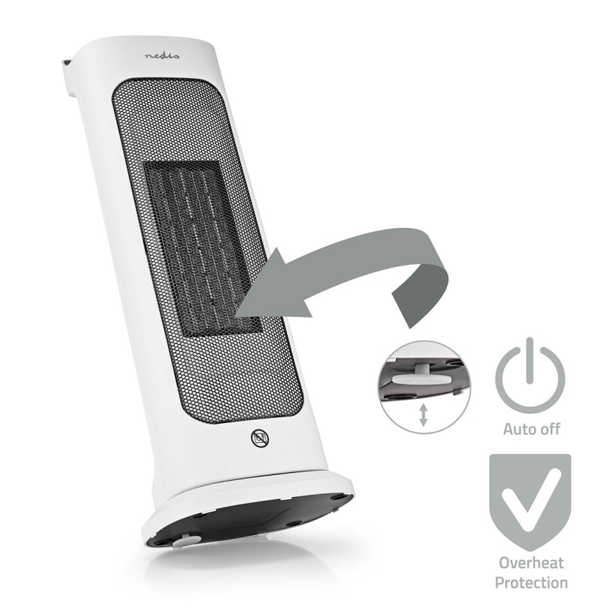 Тепловентилятор керамический 1400/2000W/230V + дистанционное управление