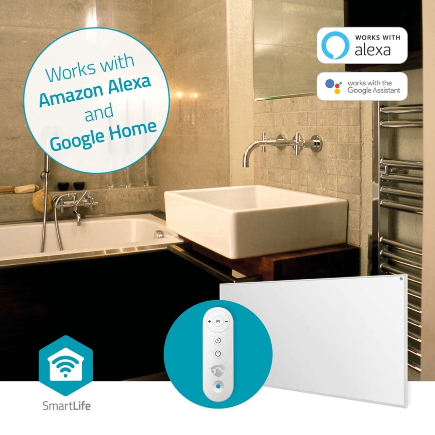 Инфракрасная отопительная панель 700 Вт/230 В, 120×62 см, IP44, Wi‑Fi Tuya + пульт дистанционного управления