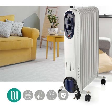 Переносной масляный обогреватель с 11 ребрами 1000/1500/2500W/230V