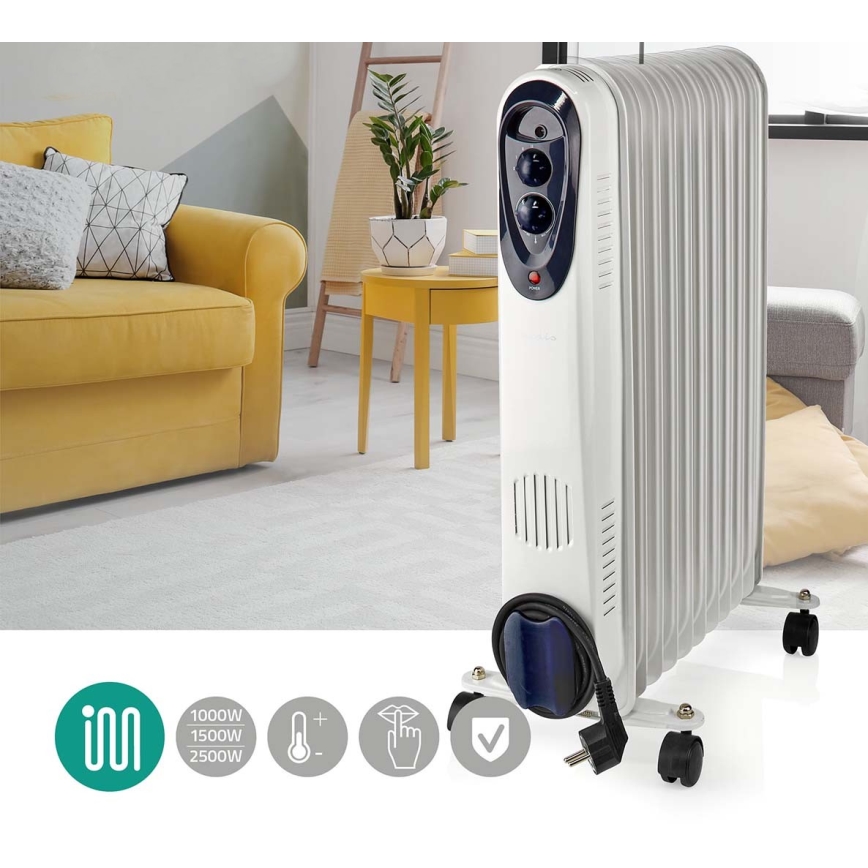 Переносной масляный обогреватель с 11 ребрами 1000/1500/2500W/230V