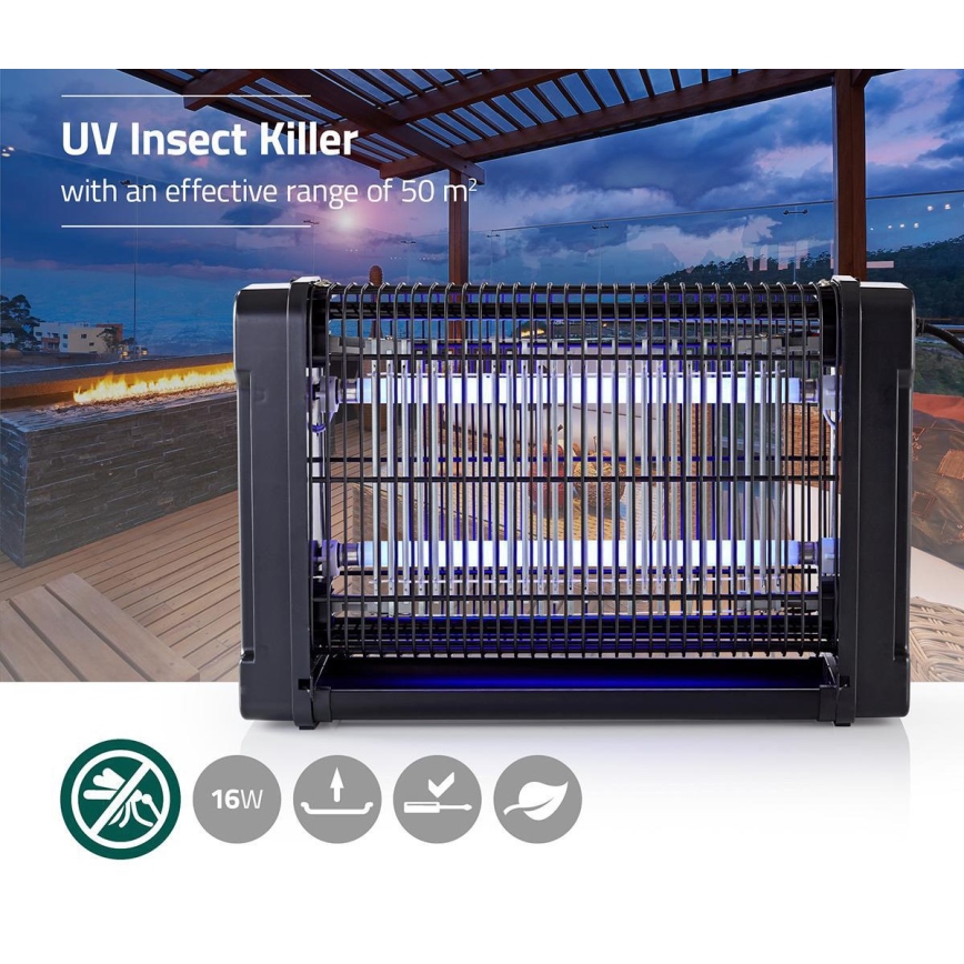 Електричний знищувач комах UV-A/2x8W/230V 50 м²