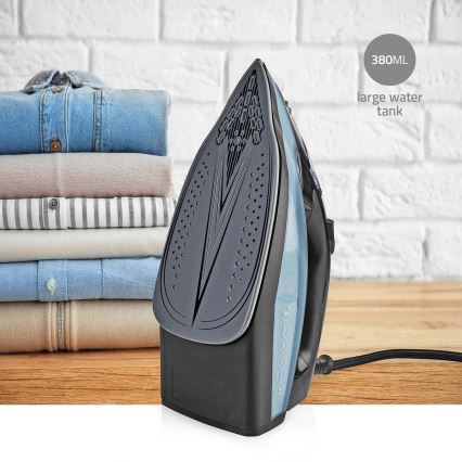 Парова праска 2600W/230V чорний/синій