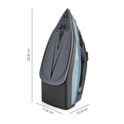 Парова праска 2600W/230V чорний/синій