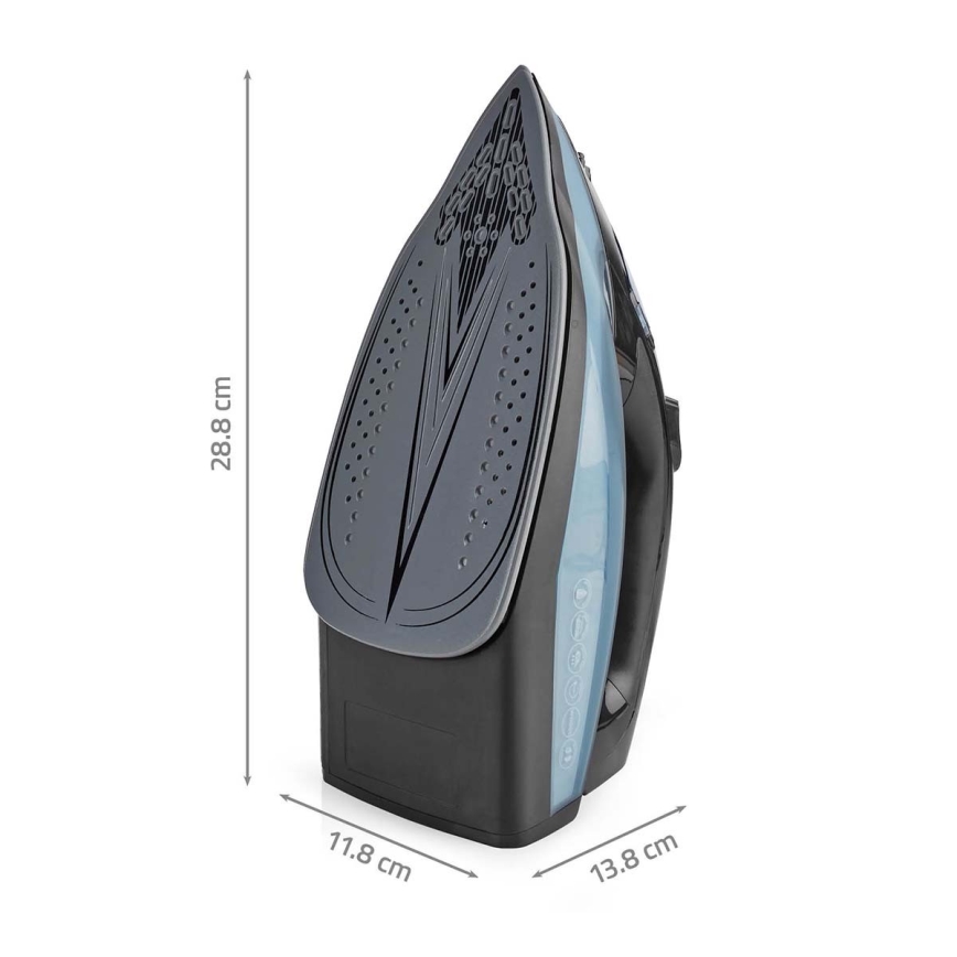 Парова праска 2600W/230V чорний/синій