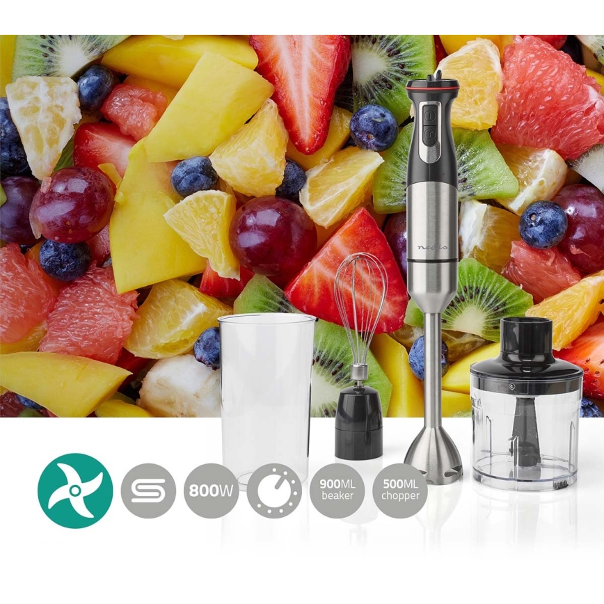 Ручний міксер 4в1 800W/230V нержавіюча сталь