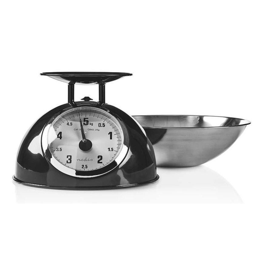 Кухонные ретро-весы с чашей, черные
