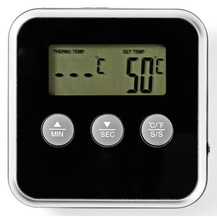 Термометр для м'яса з цифровим дисплеєм та таймером 0-250° C 1xAAA