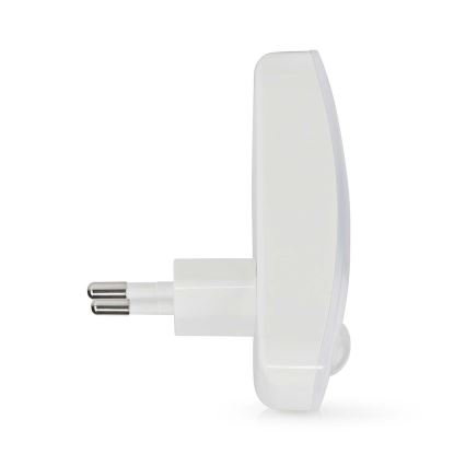 LED Навігаційний світильник з датчиком руху та освітленості в розетку LED/0,55W/230V білий