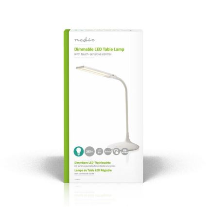 Настольная светодиодная лампа с регулировкой яркости LED/6 Вт/5 В 2200 мАч белая