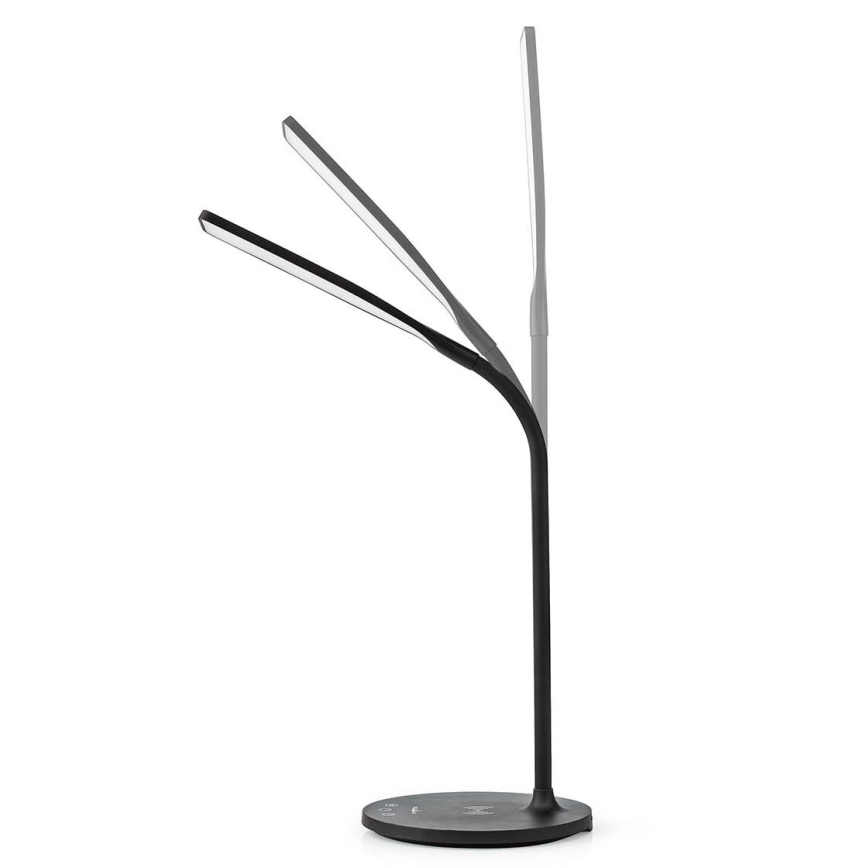 LED з регулюванням яскравості сенсорна flexibilní настільна лампа з 15W bezdrátovým зарядкою Qi LED/5,5W/230V 2700-6500K чорний