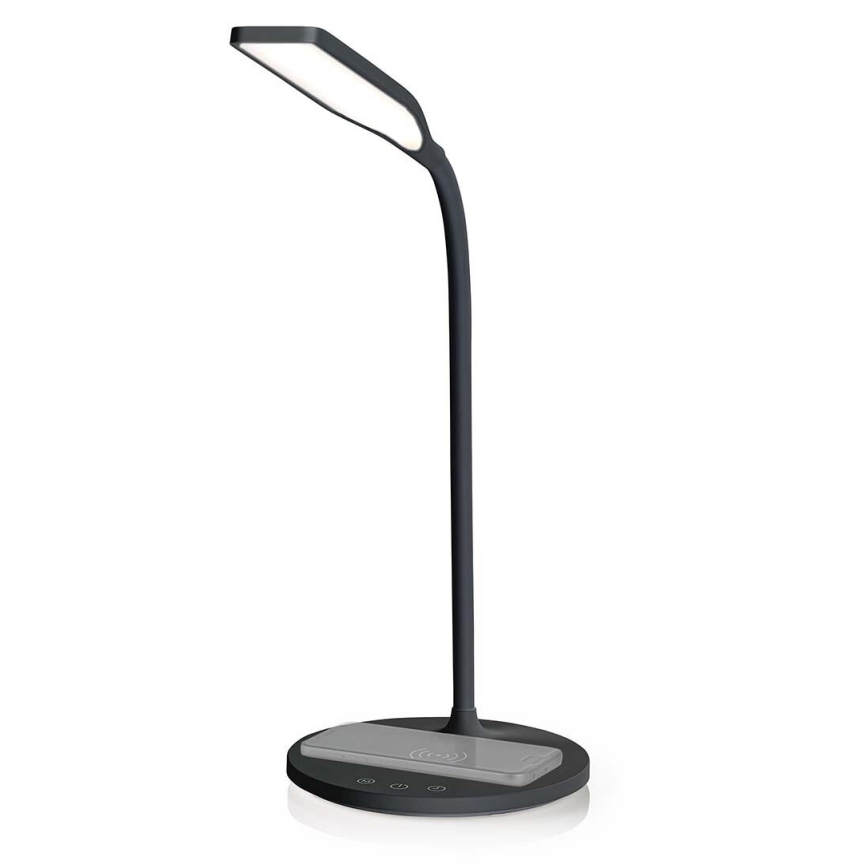 LED з регулюванням яскравості сенсорна flexibilní настільна лампа з 15W bezdrátovým зарядкою Qi LED/5,5W/230V 2700-6500K чорний