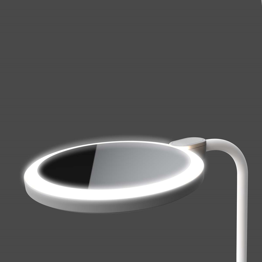 Диммируемая аккумуляторная сенсорная LED-лампа со встроенным зеркалом LED/6W/1200 mAh/3000/4000/5700K/CRI 90 белая